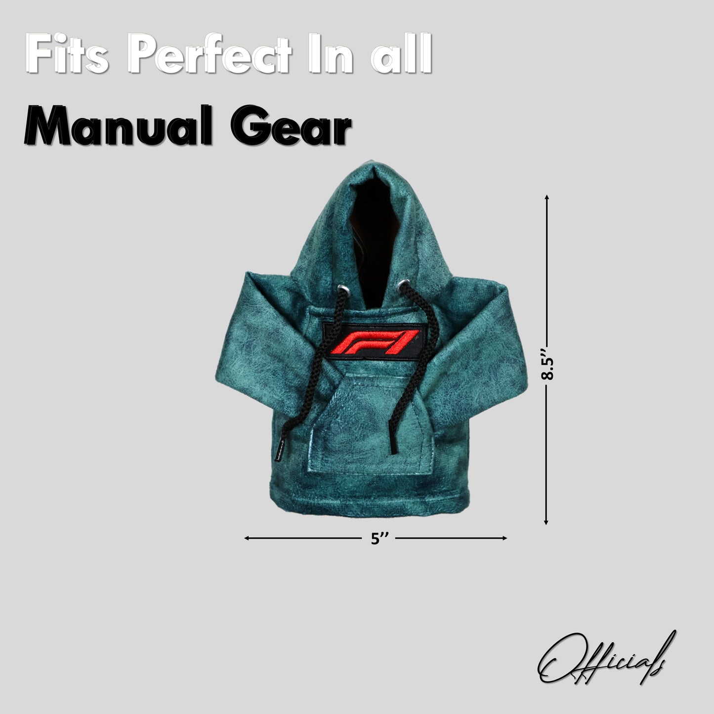 F1 Gear Knob Hoodie (Green Texture Suede)