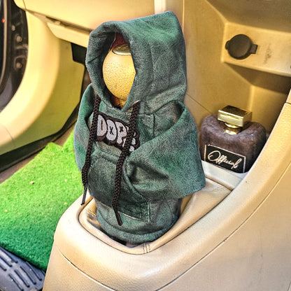 Dope Gear Knob Hoodie (Green Texture Suede)