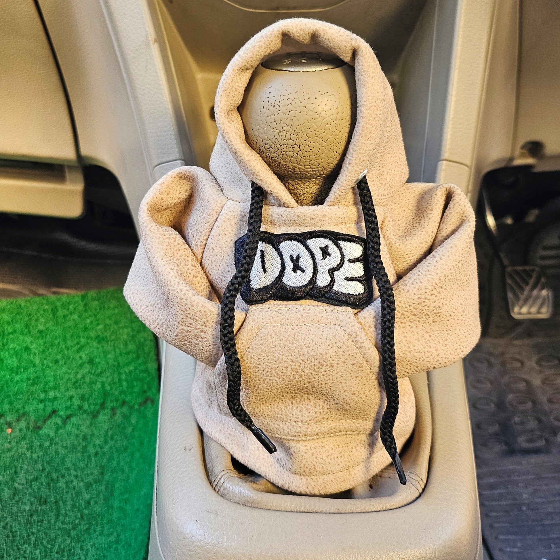 Front angle of the Dope Gear Knob Hoodie on a Gear