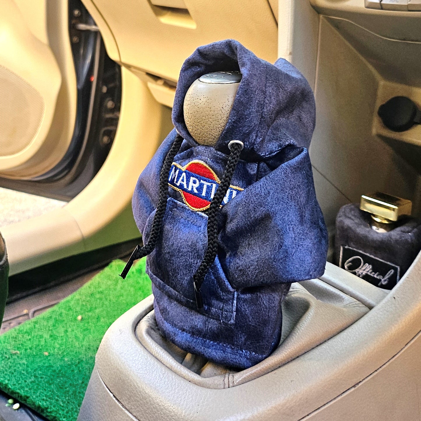 Martini Gear Knob Hoodie (Navy Blue Texture Suede)