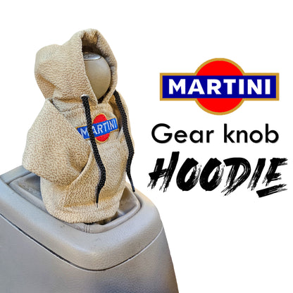 Martini Gear Knob Hoodie (Cream Texture Suede)