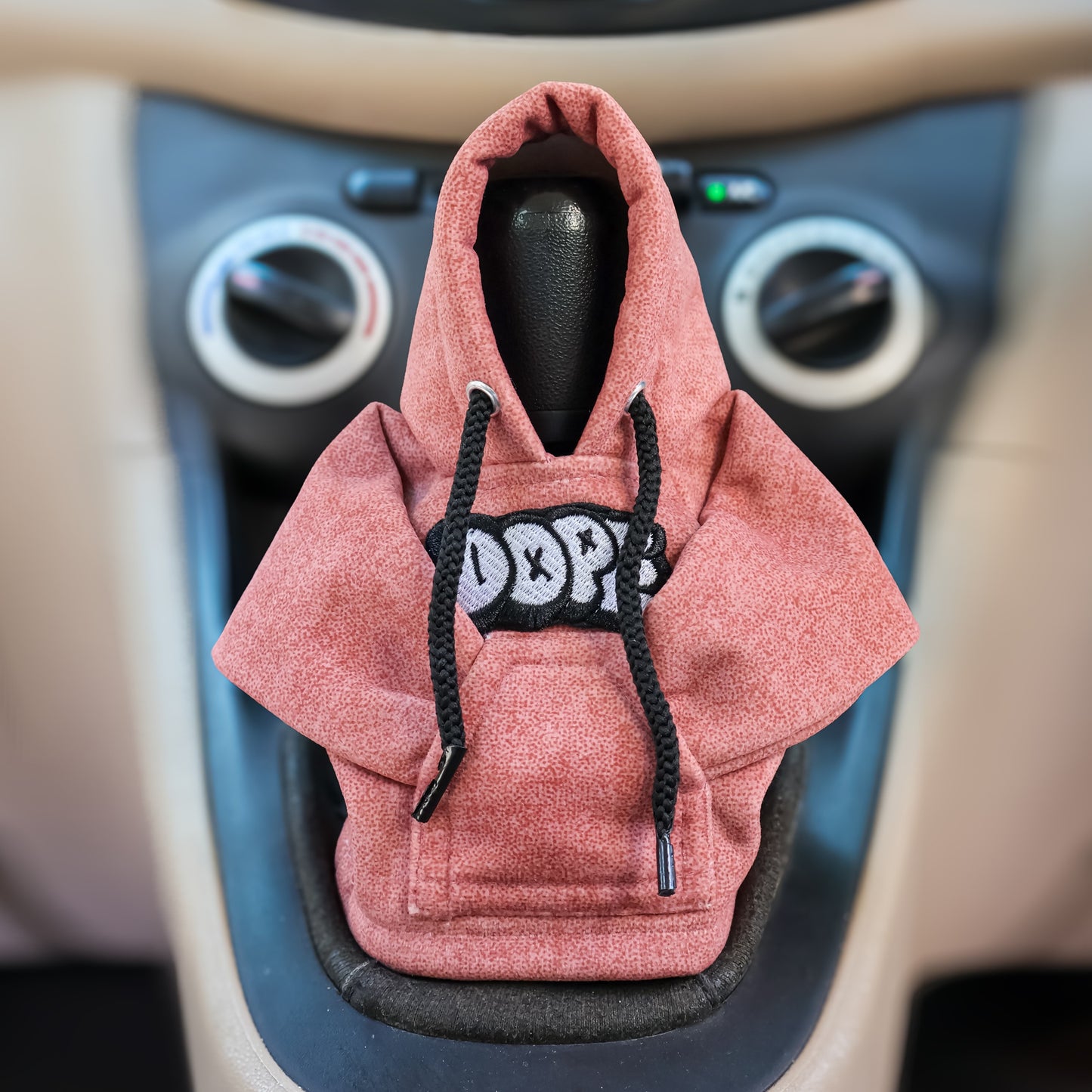 Dope Gear Knob Hoodie (Peach Texture Suede)