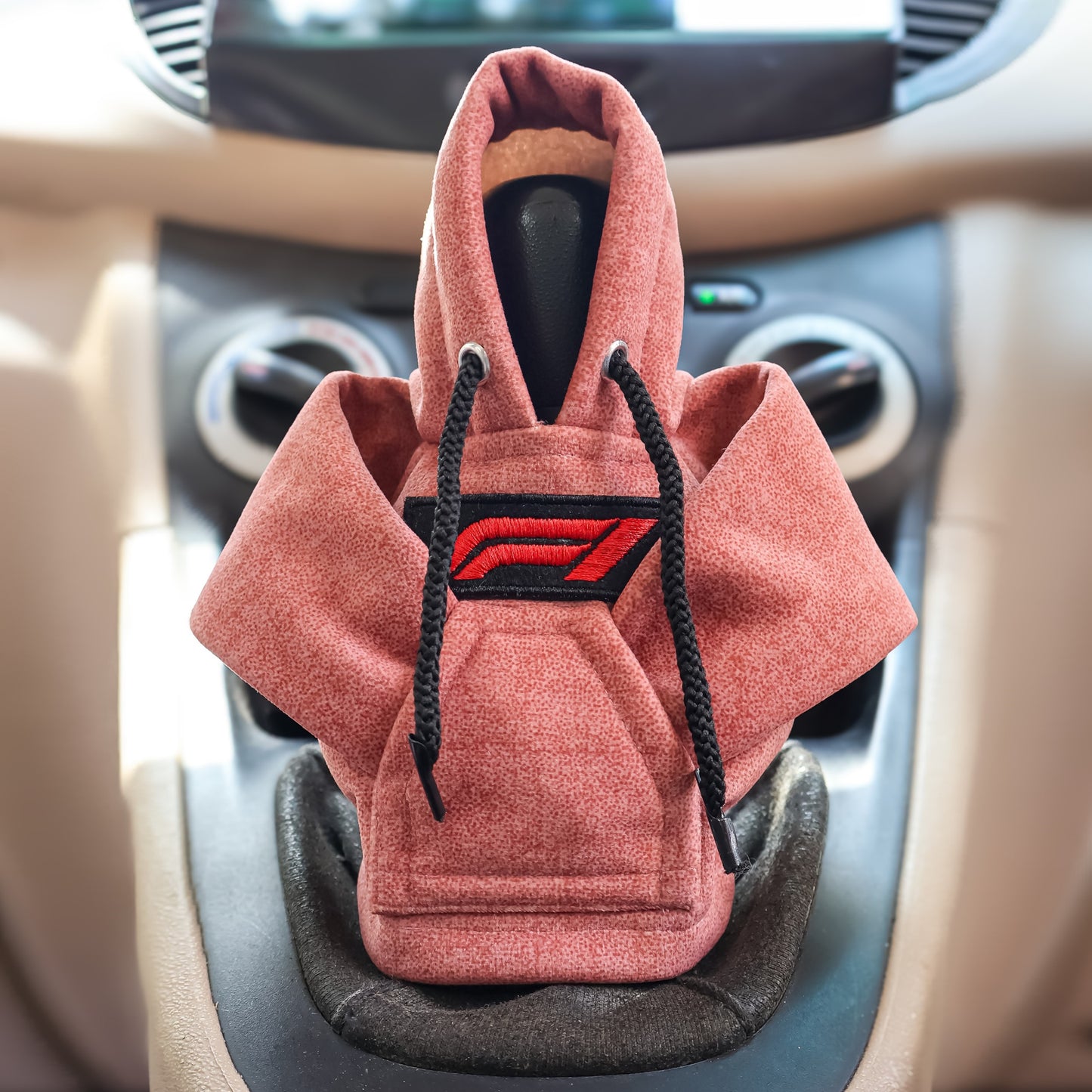 F1 Gear Knob Hoodie (Peach Texture Suede)