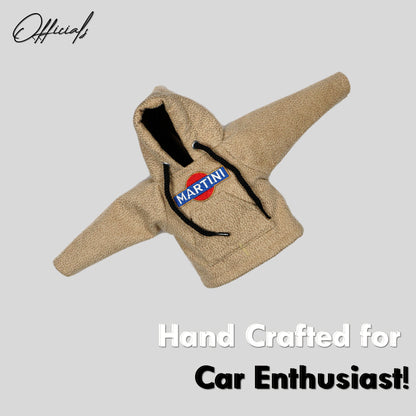 Martini Gear Knob Hoodie (Cream Texture Suede)