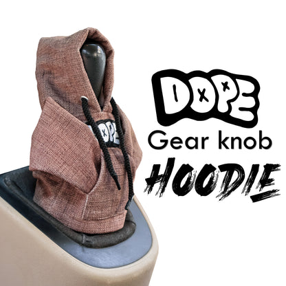 Dope Gear Knob Hoodie (Umber Texture Suede)