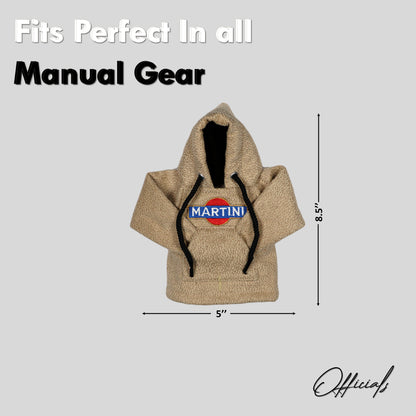 Martini Gear Knob Hoodie (Cream Texture Suede)