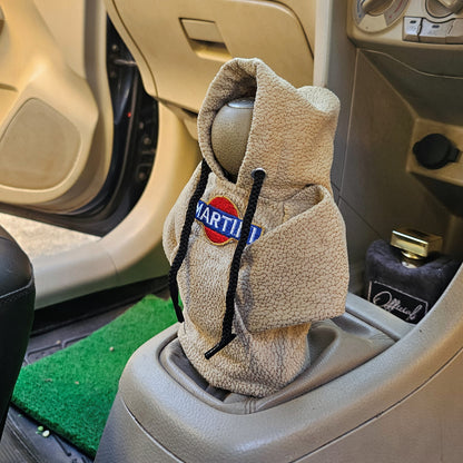 Martini Gear Knob Hoodie (Cream Texture Suede)