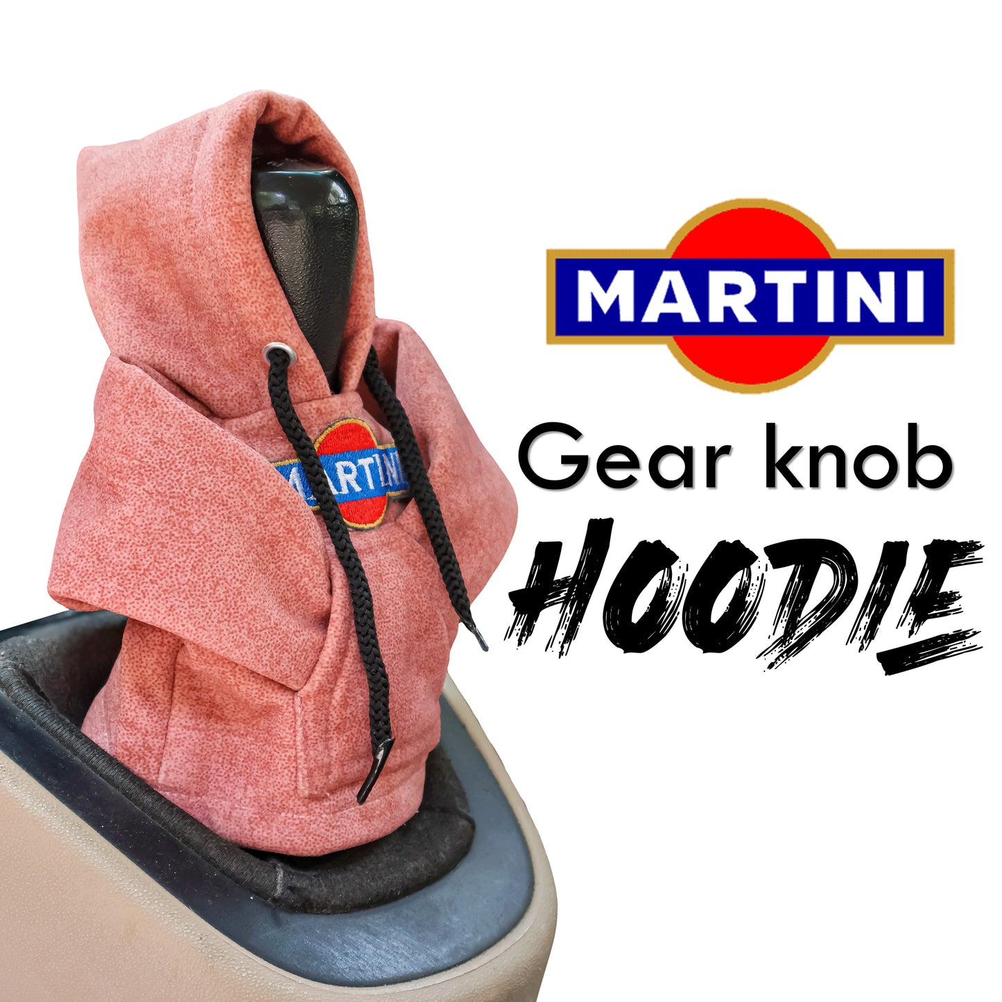 Martini Gear Knob Hoodie (Peach Texture Suede)