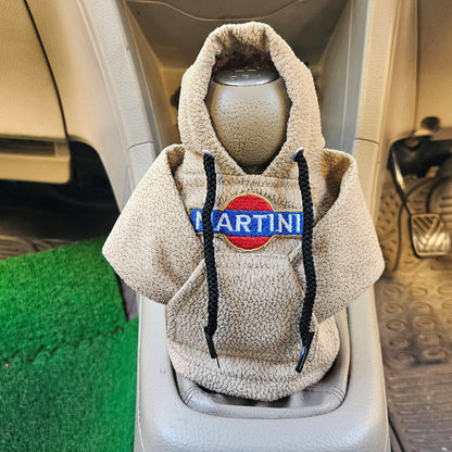 Martini Gear Knob Hoodie (Cream Texture Suede)