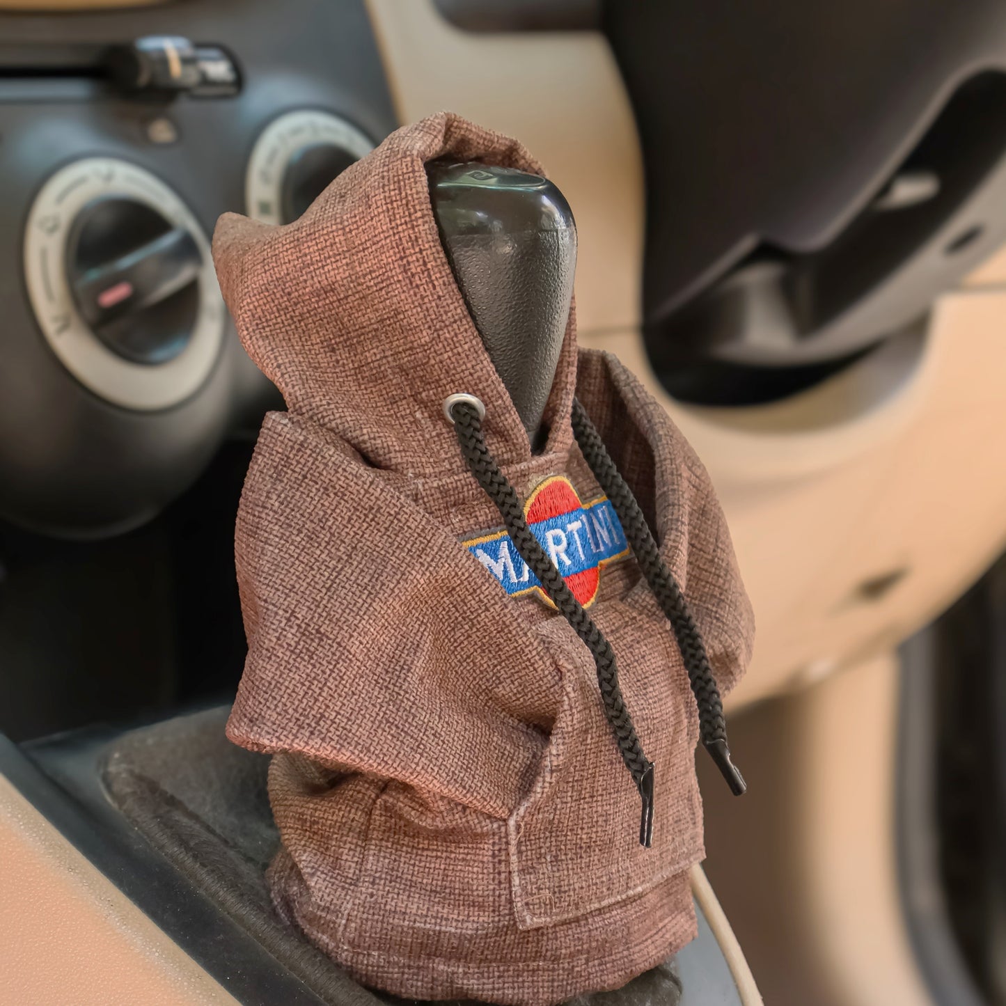 Martini Gear Knob Hoodie (Umber Texture Suede)