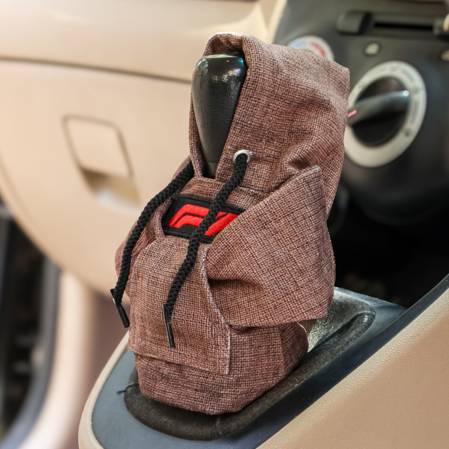 F1 Gear Knob Hoodie (Umber Texture Suede)