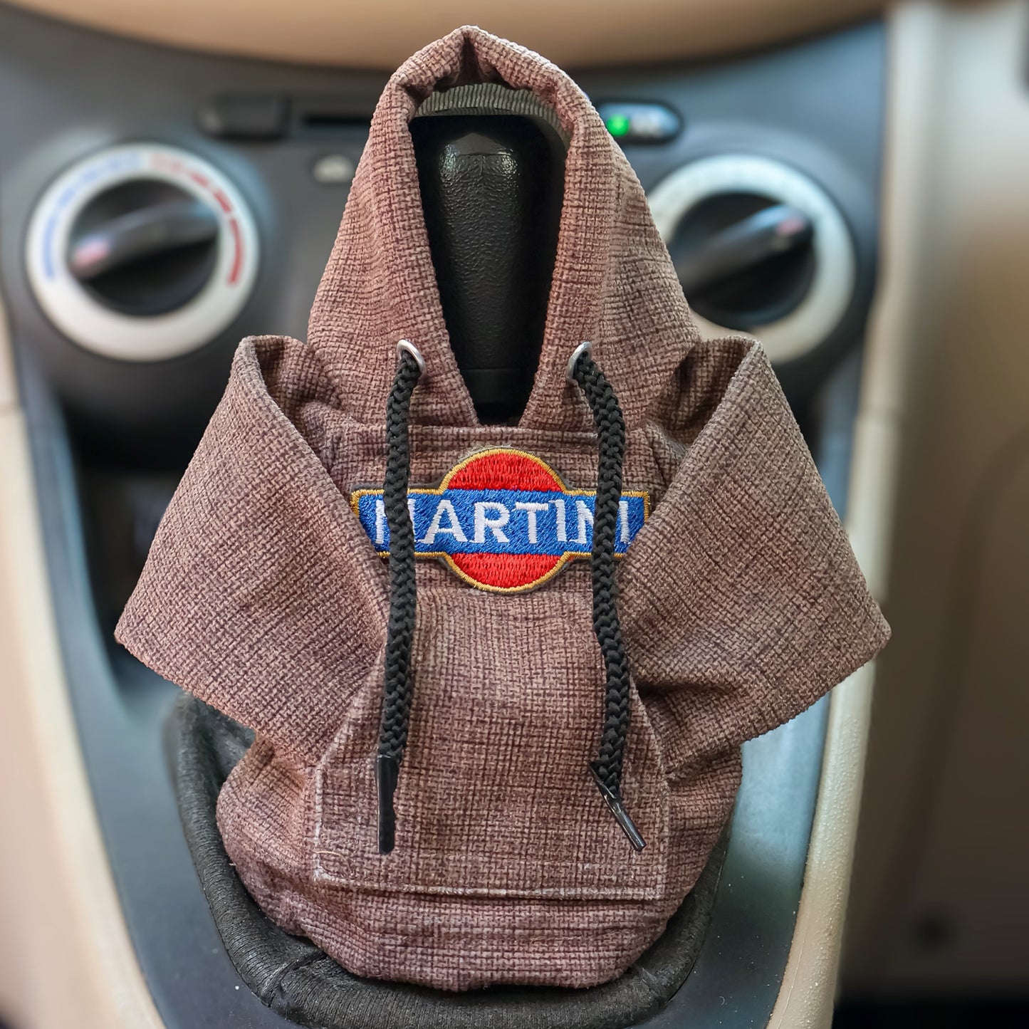 Martini Gear Knob Hoodie (Umber Texture Suede)