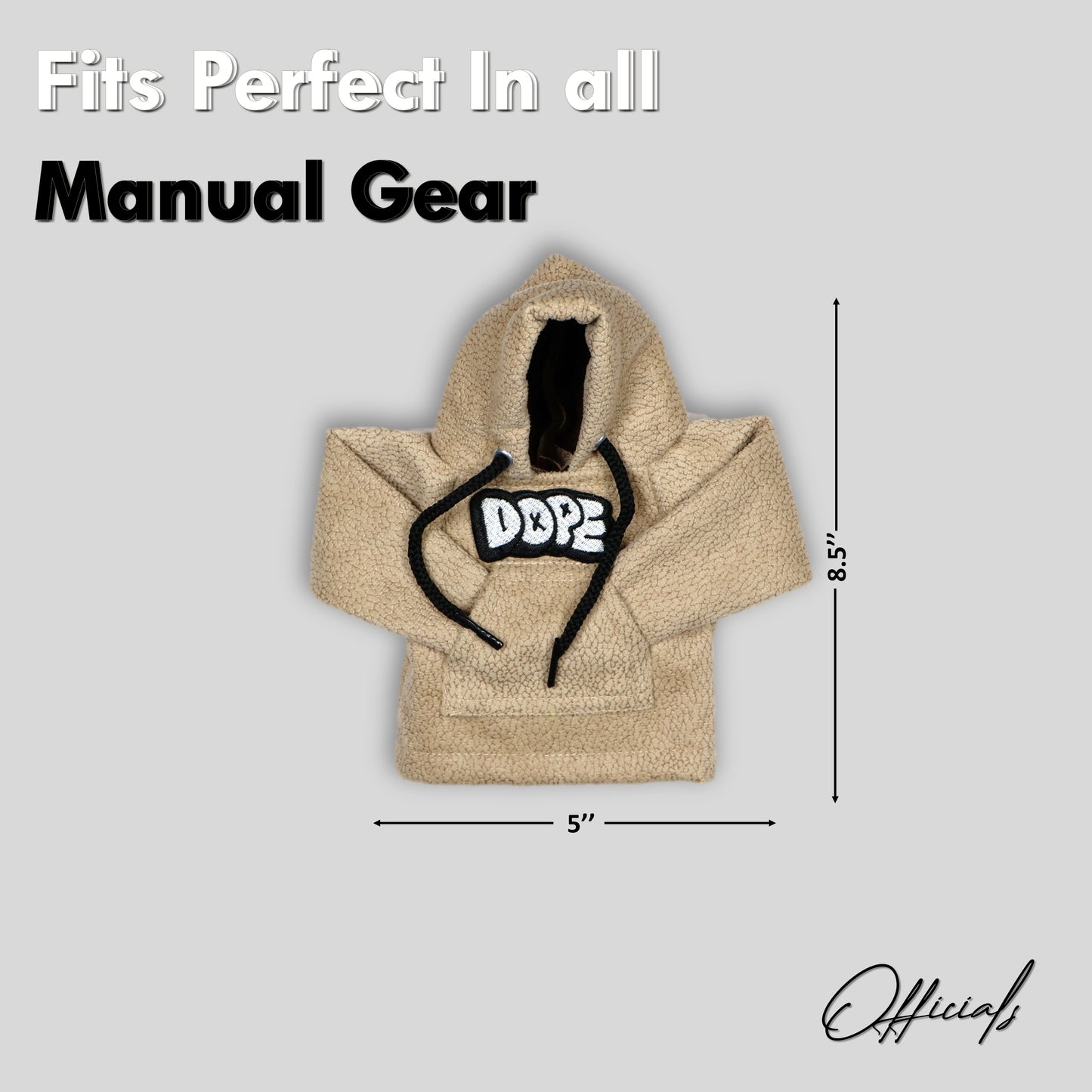 Dope Gear Knob Hoodie (Cream Texture Suede)