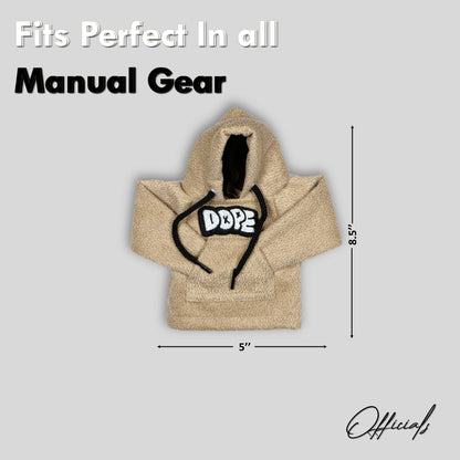 Dope Gear Knob Hoodie (Cream Texture Suede)