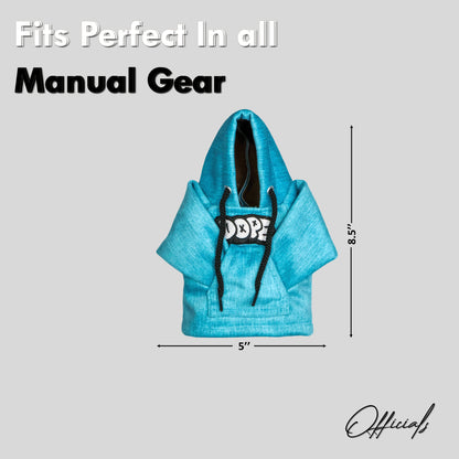 Dope Gear Knob Hoodie (Cyan Texture Suede)