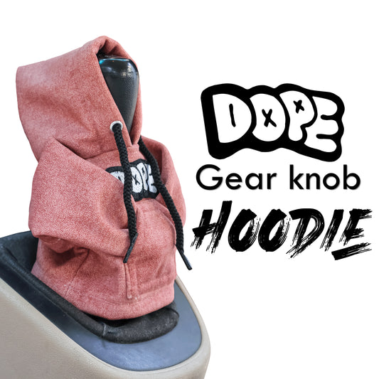 Dope Gear Knob Hoodie (Peach Texture Suede)