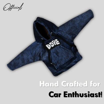 Dope Gear Knob Hoodie (Navy Blue Texture Suede)