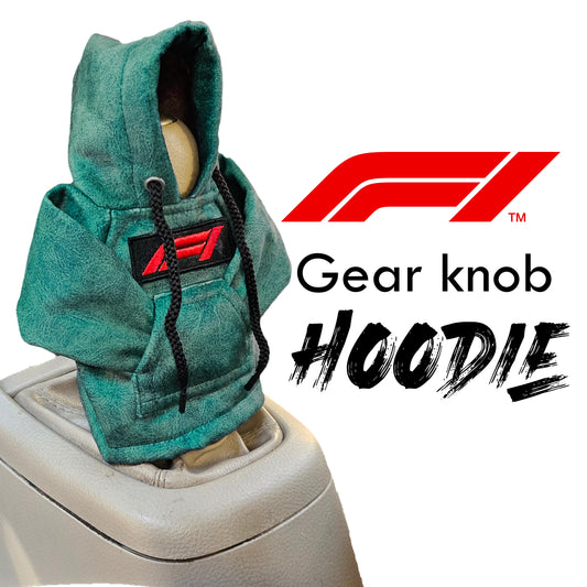 F1 Gear Knob Hoodie (Green Texture Suede)